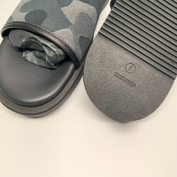 Mens Leather Slide Sandal by Barneys New York NEW! main image 4